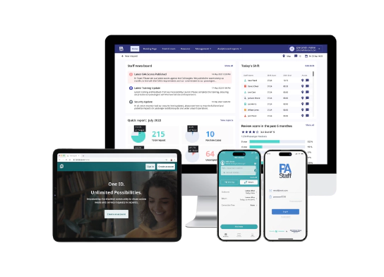An image thumbnail featuring a mobile phone with the Passenger Assistance passenger app journey booking screen.